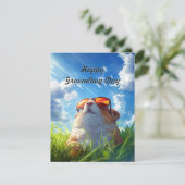 Joyeuse Fête de la Marmotte Carte de Vacances Colo (Debout devant)