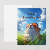 Joyeuse Fête de la Marmotte Carte de Vacances Colo (Devant / Derrière)