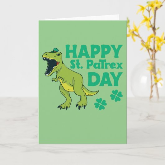 Joyeuse fête de la Saint Patrex Carte de jeu de mo (Fleur jaune)