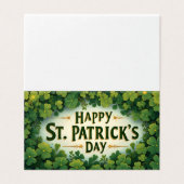 Joyeuse fête de la Saint-Patrick Art de trèfle (Outside Unfolded)