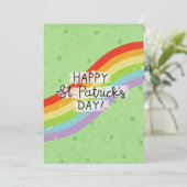 Joyeuse fête de la Saint-Patrick Carte de vœux irl (Debout devant)