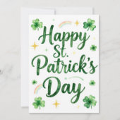 Joyeuse fête de la Saint-Patrick Carte de vœux irl (Devant)
