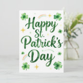 Joyeuse fête de la Saint-Patrick Carte de vœux irl (Debout devant)