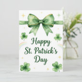Joyeuse fête de la Saint-Patrick Carte de vœux irl (Debout devant)