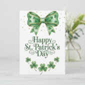 Joyeuse fête de la Saint-Patrick Carte de vœux irl (Debout devant)