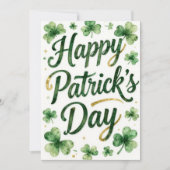 Joyeuse fête de la Saint-Patrick Carte de vœux irl (Devant)