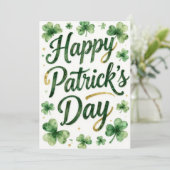 Joyeuse fête de la Saint-Patrick Carte de vœux irl (Debout devant)