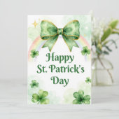 Joyeuse fête de la Saint-Patrick Carte de vœux irl (Debout devant)