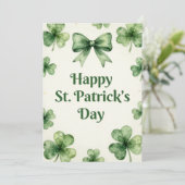 Joyeuse fête de la Saint-Patrick Carte de vœux irl (Debout devant)