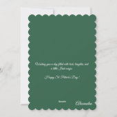 Joyeuse fête de la Saint-Patrick Carte de vœux irl (Dos)