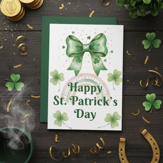 Joyeuse fête de la Saint-Patrick Carte de vœux irl