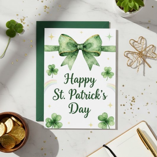 Joyeuse fête de la Saint-Patrick Carte de vœux irl
