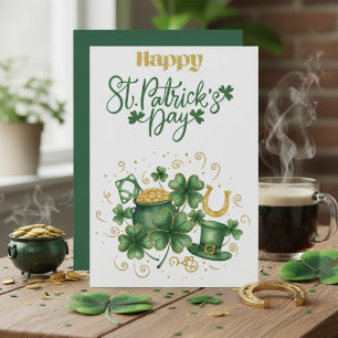 Joyeuse fête de la Saint-Patrick Carte de vœux irl