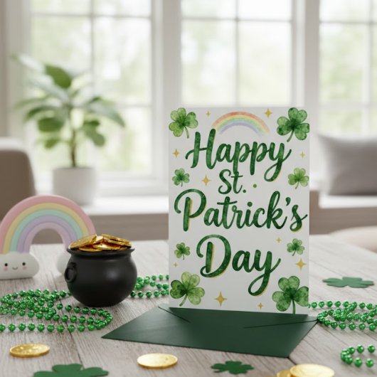 Joyeuse fête de la Saint-Patrick Carte de vœux irl
