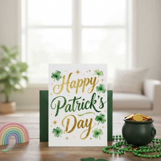 Joyeuse fête de la Saint-Patrick Carte de vœux irl