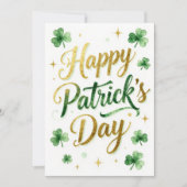 Joyeuse fête de la Saint-Patrick Carte de vœux irl (Devant)
