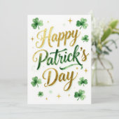 Joyeuse fête de la Saint-Patrick Carte de vœux irl (Debout devant)