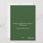 Joyeuse fête de la Saint-Patrick Carte de vœux irl (Dos)