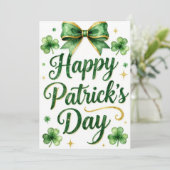 Joyeuse fête de la Saint-Patrick carte de vœux irl (Debout devant)