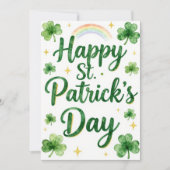 Joyeuse fête de la Saint-Patrick Carte de vœux irl (Devant)