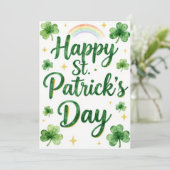 Joyeuse fête de la Saint-Patrick Carte de vœux irl (Debout devant)