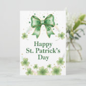 Joyeuse fête de la Saint-Patrick Carte de vœux irl (Debout devant)