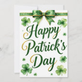 Joyeuse fête de la Saint-Patrick Carte de vœux irl (Devant)