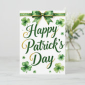 Joyeuse fête de la Saint-Patrick Carte de vœux irl (Debout devant)