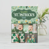 Joyeuse fête de la Saint-Patrick Carte de vœux irl (Debout devant)