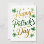 Joyeuse fête de la Saint-Patrick Carte de vœux irl (Devant)