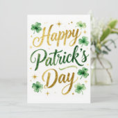 Joyeuse fête de la Saint-Patrick Carte de vœux irl (Debout devant)