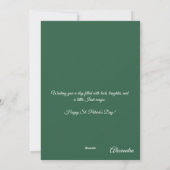 Joyeuse fête de la Saint-Patrick Carte de vœux irl (Dos)