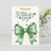 Joyeuse fête de la Saint-Patrick Carte de vœux irl (Debout devant)