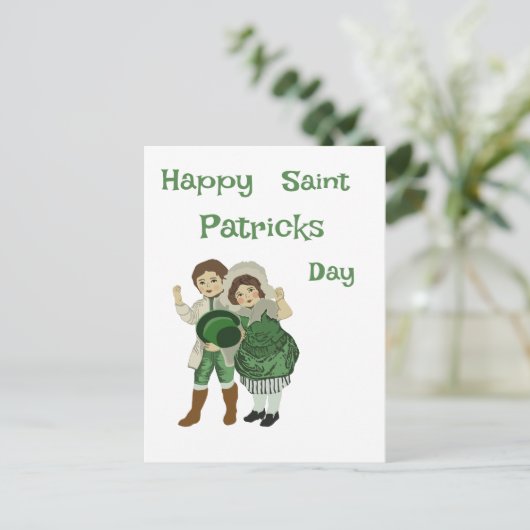 Joyeuse fête de la Saint-Patrick Carte Postale (Debout devant)