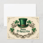 Joyeuse fête de la Saint-Patrick, modèle de trèfle (Devant / Derrière)