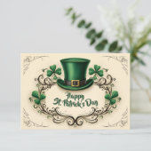 Joyeuse fête de la Saint-Patrick, modèle de trèfle (Debout devant)