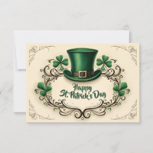 Joyeuse fête de la Saint-Patrick, modèle de trèfle