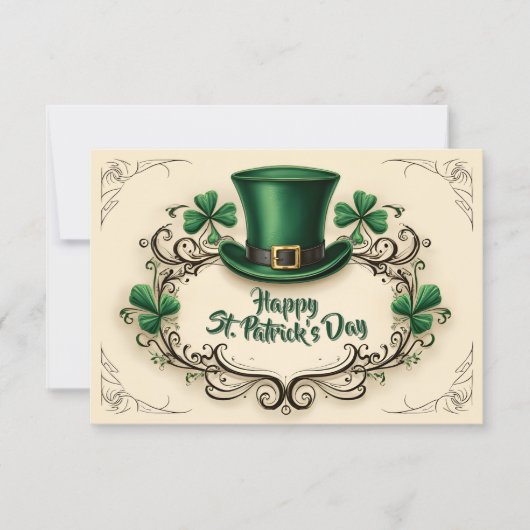Joyeuse fête de la Saint-Patrick, modèle de trèfle (Devant)
