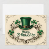 Joyeuse fête de la Saint-Patrick, modèle de trèfle (Devant / Derrière)