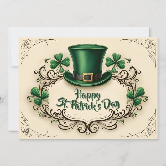 Joyeuse fête de la Saint-Patrick, modèle de trèfle (Devant)
