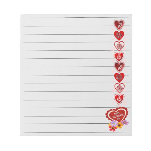 Joyeuse fête de la Saint-Valentin Bloc-notes (Devant)