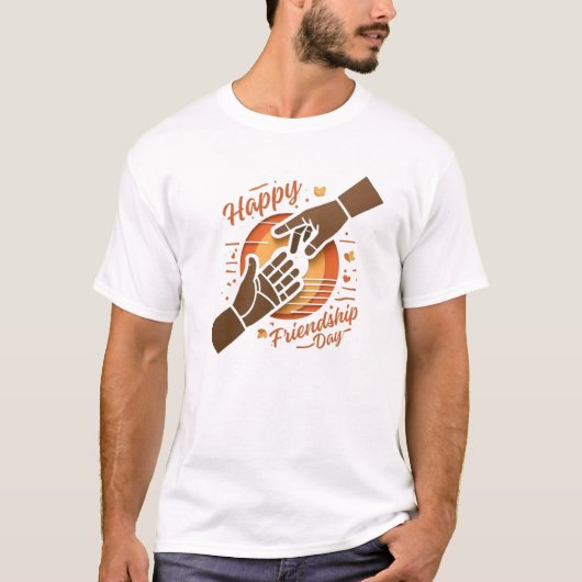 Joyeuse fête de l'amitié T-shirt Célébrer avec sty (Devant)