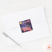 Joyeuse fête de l'Indépendance - Sticker Carré (Enveloppe)