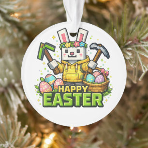 Joyeuse fête de Pâques Lapin Œuf Joueur Vidéo