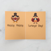 Joyeuse fête de Thanksgiving (Version 3) Carte de (Intérieur)