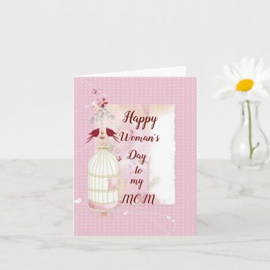 Joyeuse fête des femmes maman Carte pliée (Petite plante)
