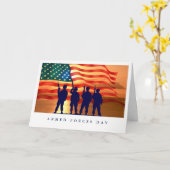 Joyeuse Fête des Forces Armées Cartes de voeux per (Fleur jaune)