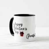 Joyeuse fête des Galentines Mug rouge et noire (Devant gauche)