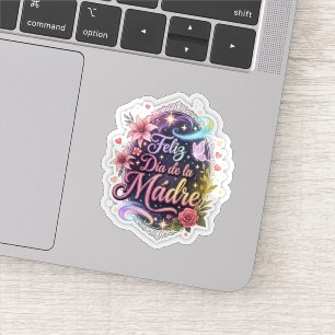 Joyeuse Fête des Mères Autocollant Floral Fête des
