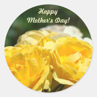 Joyeuse Fête des Mères ! autocollants Roses Jaunes